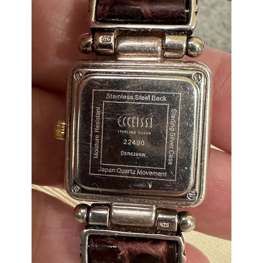 Ecclissi Woman's Watch Turquoise‎ & 925 Sterling Silver  9 1/4" New Battery - Picture 6 of 9